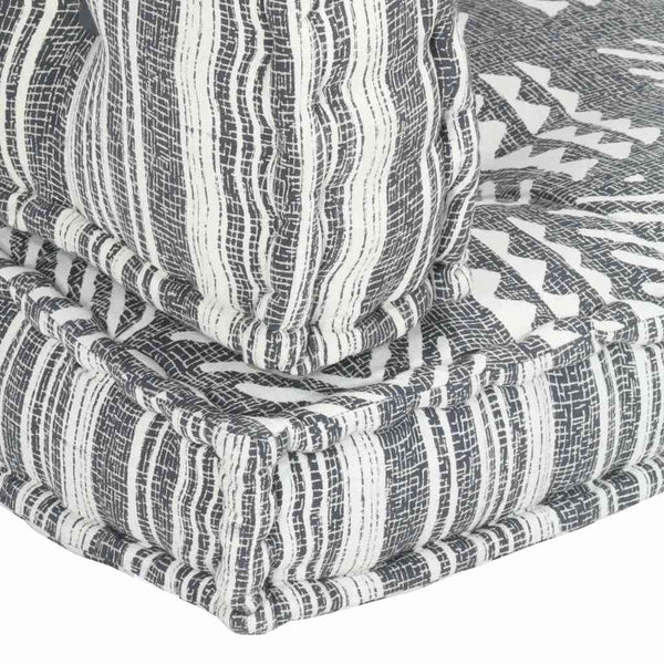 vidaXL Pallet Sofa Cushion Grey Fabric Patchwork