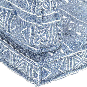 vidaXL Pallet Sofa Cushion Indigo Fabric Patchwork