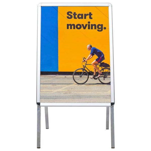 vidaXL A1 Pavement Sign Poster Stand Aluminium