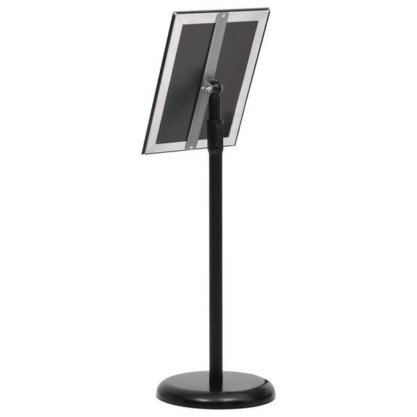 vidaXL A4 Poster Stand Black Aluminum Alloy