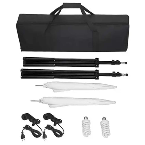vidaXL Photo Studio Set with Backdrops, Lights, and Umbrellas