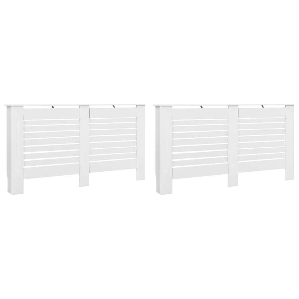 vidaXL Radiator Covers 2 pcs White 152 x 19 x 81.5 cm MDF
