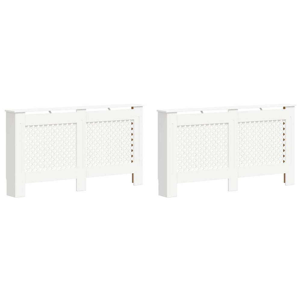 vidaXL Radiator Covers 2 pcs White 152 x 19 x 81.5 cm MDF
