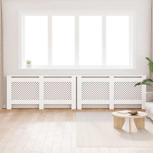vidaXL Radiator Covers 2 pcs White 172x19x81.5 cm MDF