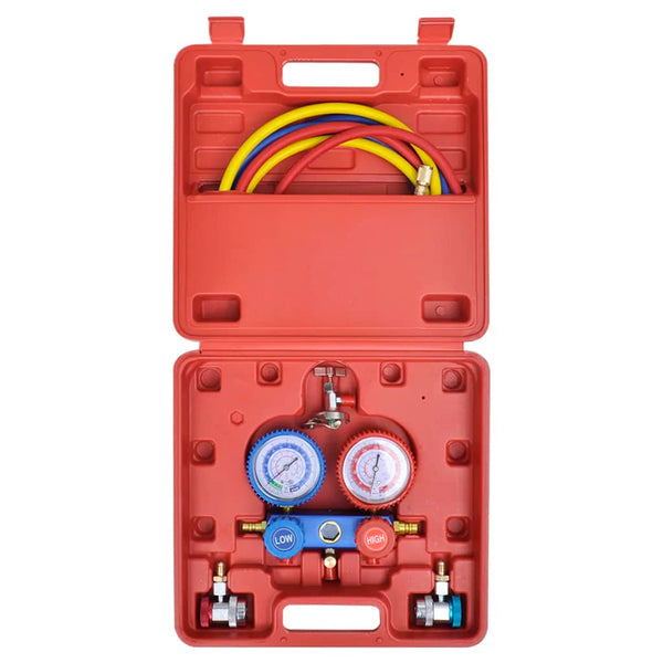 vidaXL Single-Stage Vacuum Pump with 2-Way Manifold Gauge Set