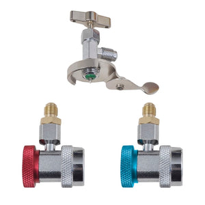 vidaXL Single-Stage Vacuum Pump with 2-Way Manifold Gauge Set