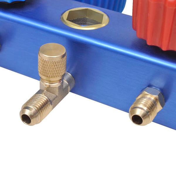 vidaXL Single-Stage Vacuum Pump with 2-Way Manifold Gauge Set