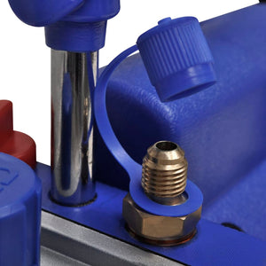 vidaXL Single-Stage Vacuum Pump with 4-Way Manifold Gauge Set