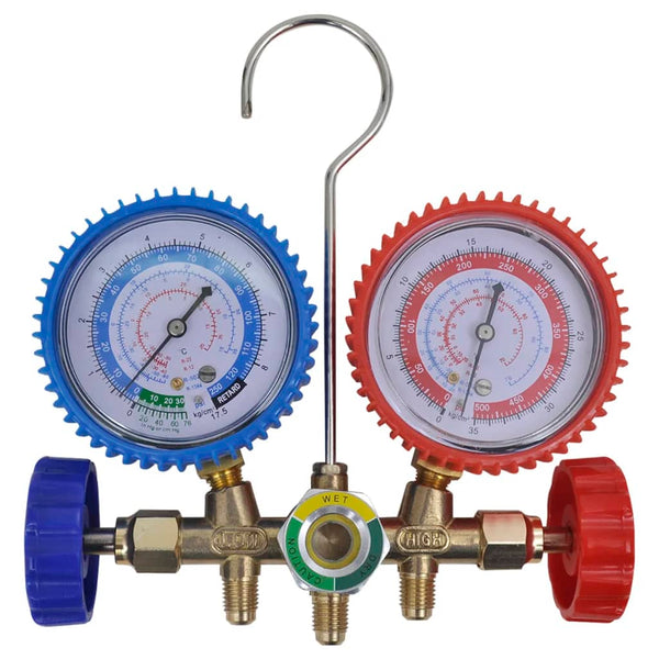 vidaXL Single-Stage Vacuum Pump with 2-Way Manifold Gauge Set