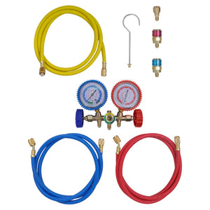 vidaXL Single-Stage Vacuum Pump with 2-Way Manifold Gauge Set