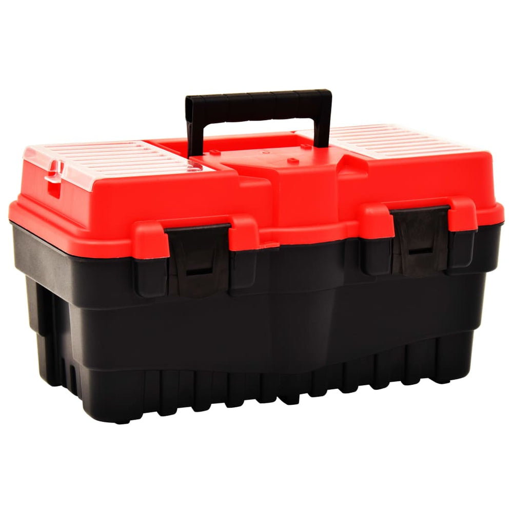 vidaXL Plastic Toolbox 462 x 256 x 242 mm Red