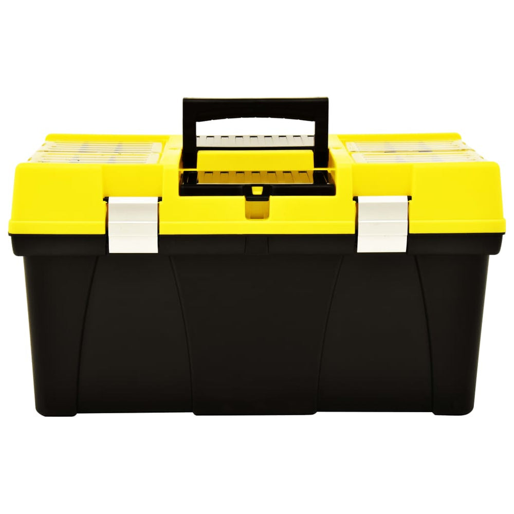 vidaXL Plastic Tool Box 595 x 337 x 316 mm Yellow