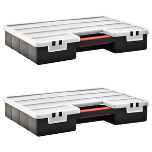vidaXL Assortment Boxes 2 pcs. Adjustable Dividers 460x325x80 mm
