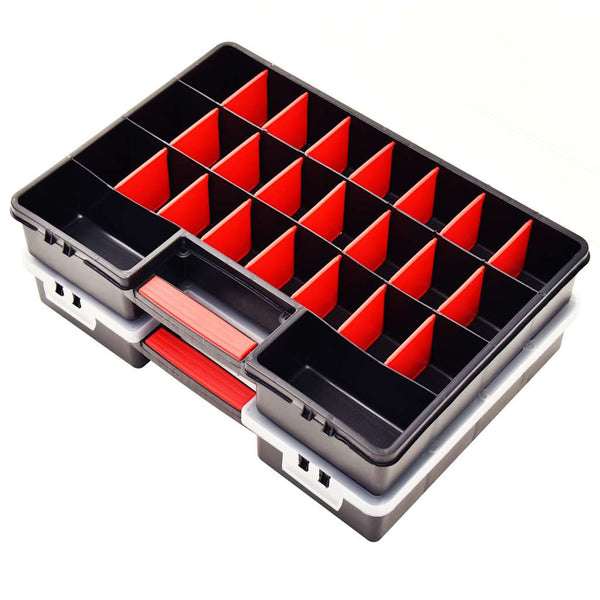 vidaXL Assortment Boxes 2 pcs. Adjustable Dividers 460x325x80 mm