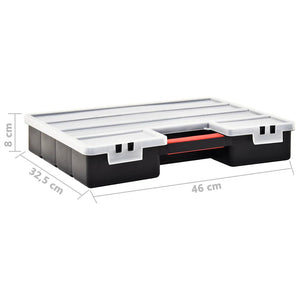 vidaXL Assortment Boxes 2 pcs. Adjustable Dividers 460x325x80 mm