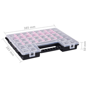 vidaXL Assortment Boxes 5 pcs. Adjustable Dividers 385x283x50 mm