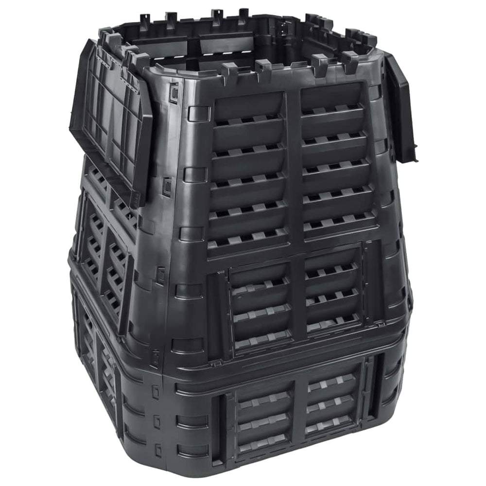 vidaXL Garden Compost Bin Black 93.3x93.3x113 cm 740 L