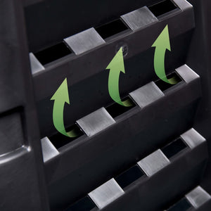 vidaXL Garden Compost Bin Black 93.3x93.3x113 cm 740 L