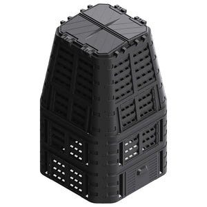 vidaXL Garden Compost Bin Black 93.3x93.3x146 cm 1000 L
