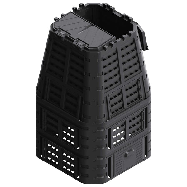 vidaXL Garden Compost Bin Black 93.3x93.3x146 cm 1000 L
