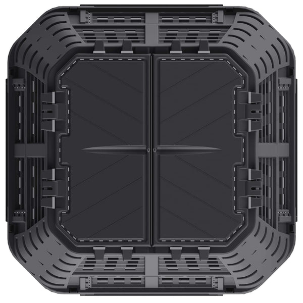 vidaXL Garden Compost Bin Black 93.3x93.3x146 cm 1000 L