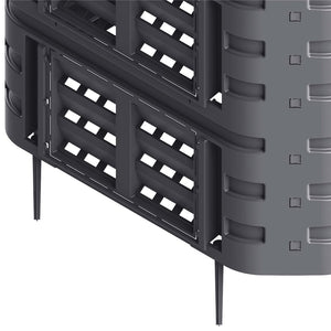 vidaXL Garden Compost Bin Black 93.3x93.3x146 cm 1000 L