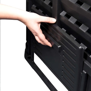 vidaXL Garden Compost Bin Black 93.3x93.3x146 cm 1000 L
