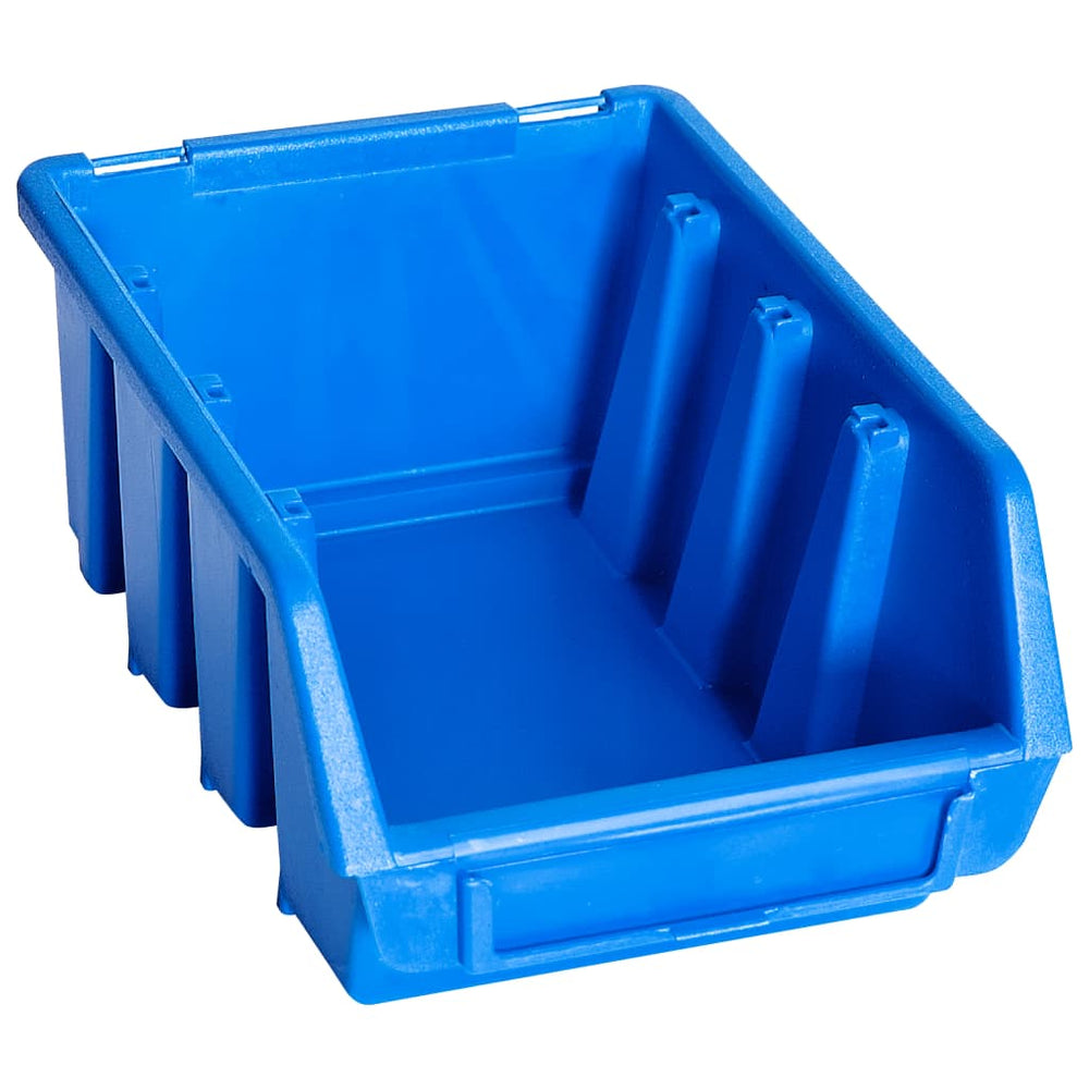vidaXL Stackable Storage Bins 20 pcs Blue Plastic