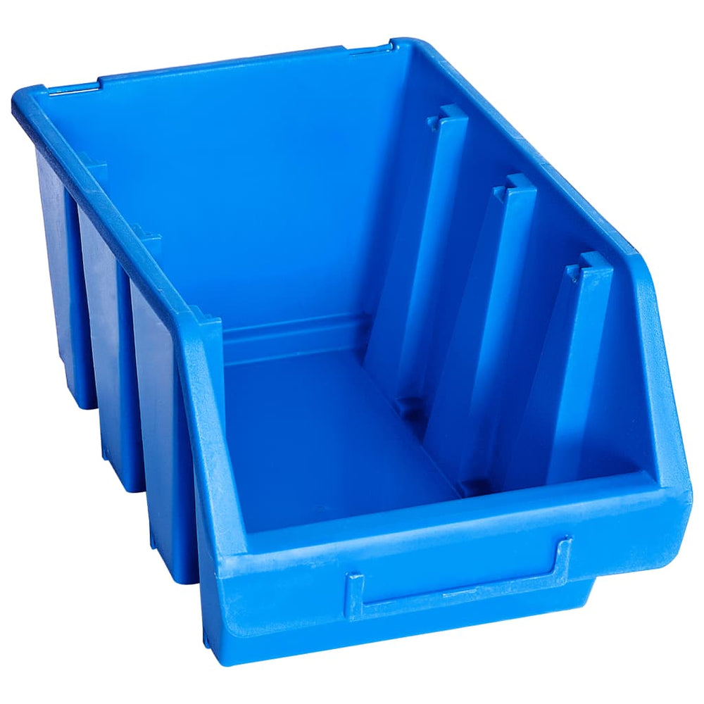 vidaXL Stackable Storage Bins 20 pcs Blue Plastic