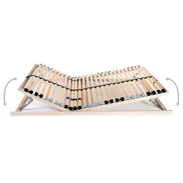vidaXL Slat Bases 2 pcs. with 28 Slats 7 Zones 70x200 cm