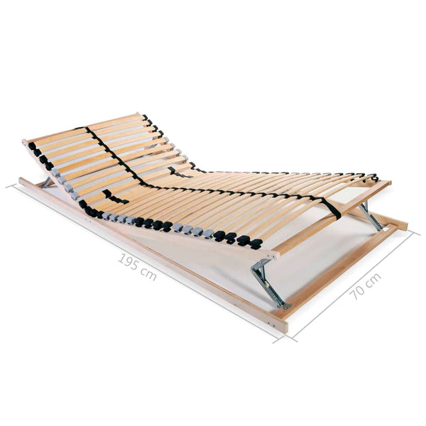 vidaXL Slat Bases 2 pcs. with 28 Slats 7 Zones 70x200 cm