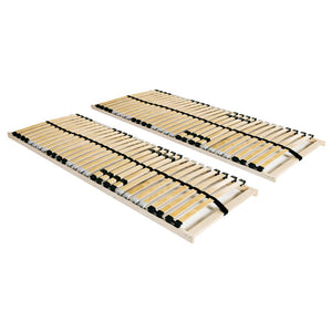vidaXL Slat Bases 2 pcs. with 28 Slats 7 Zones 70x200 cm