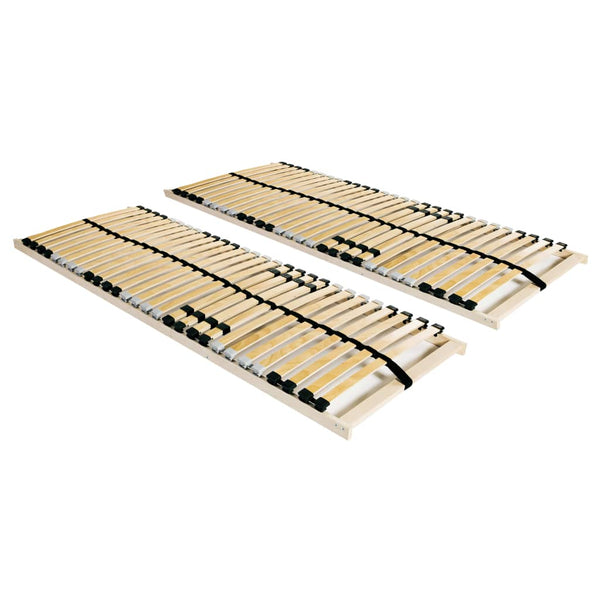 vidaXL Slat Bases 2 pcs. with 28 Slats 7 Zones 70x200 cm
