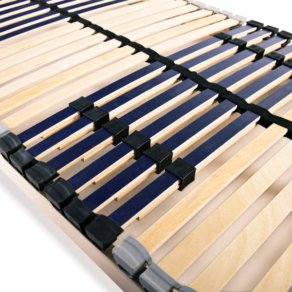 vidaXL Slatted bed base 2 pcs. with 42 slats 7 zones 70x200 cm