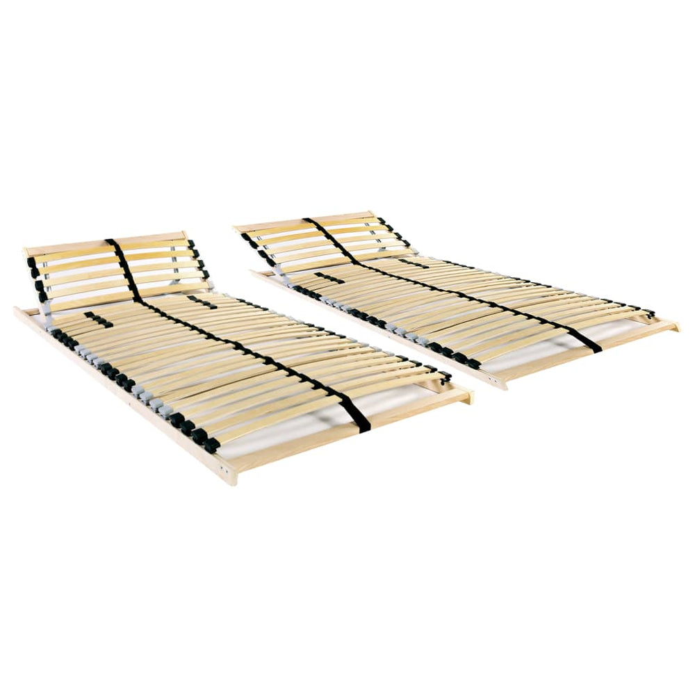 vidaXL Slat Bases 2 pcs. with 28 Slats 7 Zones 80x200 cm