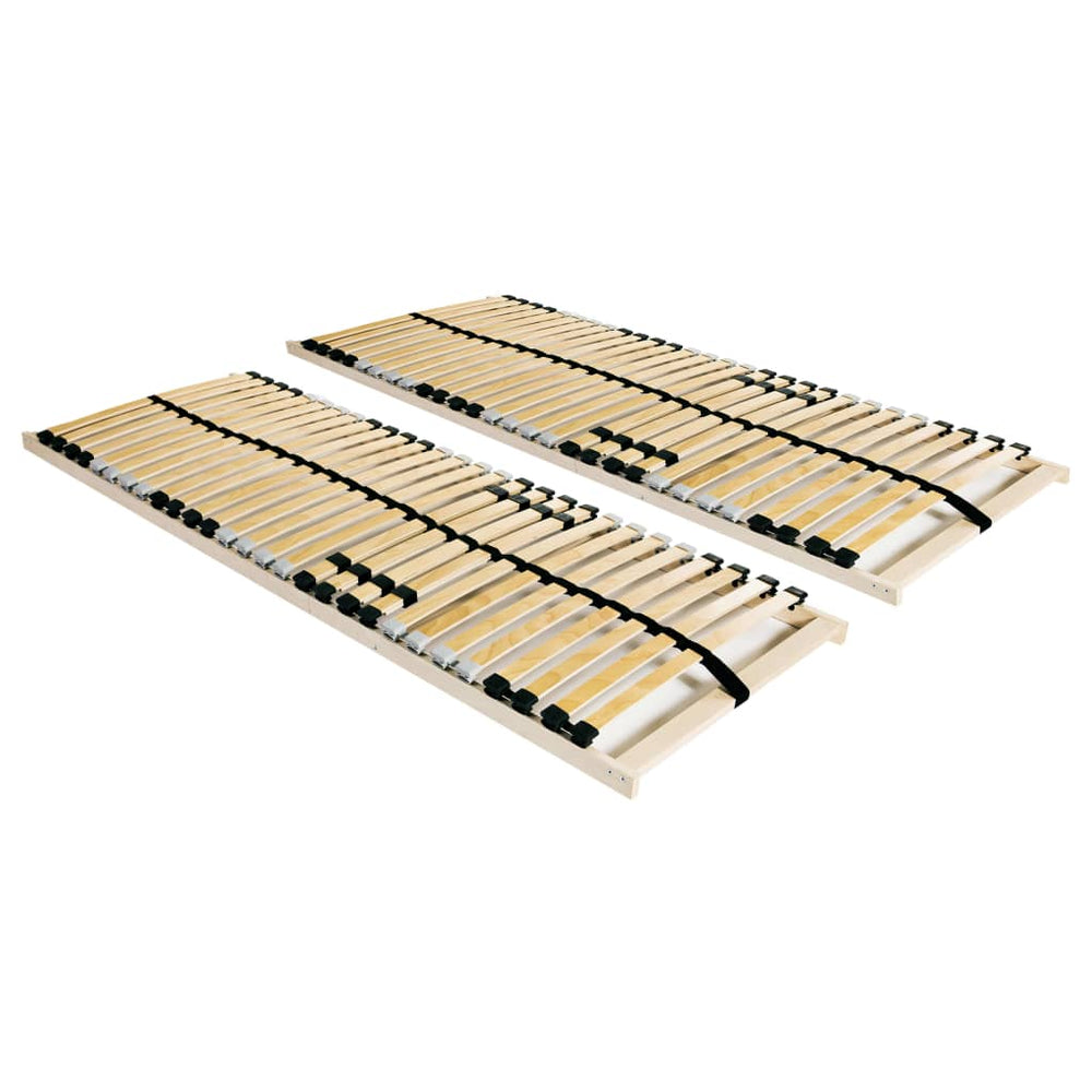 vidaXL Slat Bases 2 pcs. with 28 Slats 7 Zones 80x200 cm