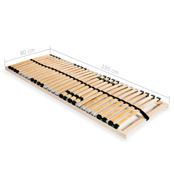 vidaXL Slat Bases 2 pcs. with 28 Slats 7 Zones 80x200 cm