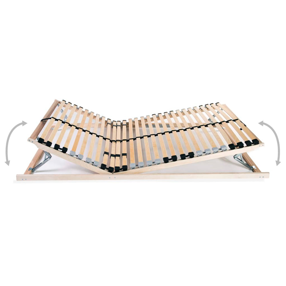 vidaXL Bed Bases 2 pcs. with 28 Slats 7 Zones 90x200 cm