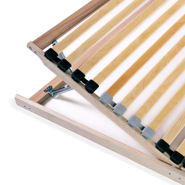 vidaXL Bed Bases 2 pcs. with 28 Slats 7 Zones 90x200 cm