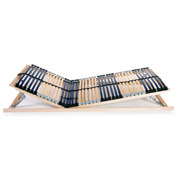 vidaXL Slatted bed base 2 pcs. with 42 slats 7 zones 90x200 cm