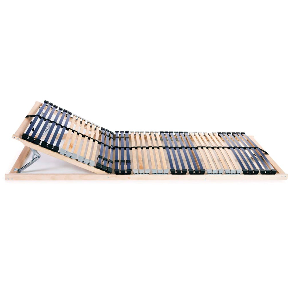 vidaXL Slatted bed base 2 pcs. with 42 slats 7 zones 90x200 cm