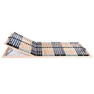 vidaXL Slatted bed base 2 pcs. with 42 slats 7 zones 90x200 cm