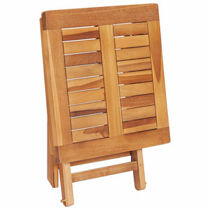 vidaXL Sun Loungers 2 pcs. with Table Solid Teak Wood