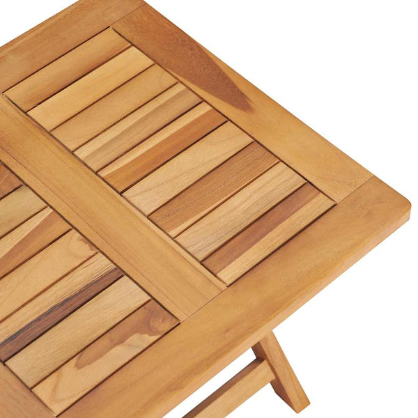 vidaXL Sun Loungers 2 pcs. with Table Solid Teak Wood