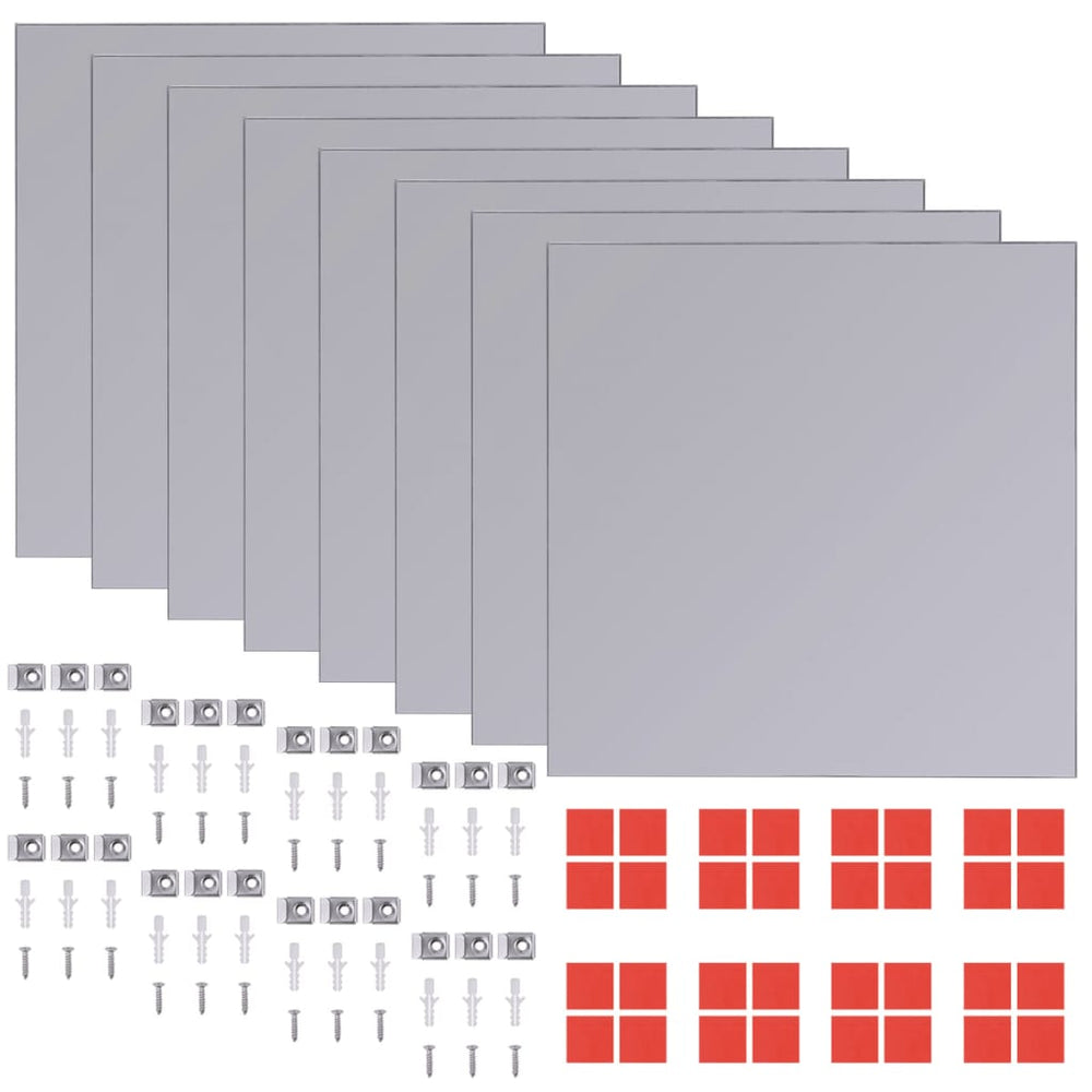vidaXL Frameless Mirror Tiles Glass 16 pcs. 20.5 cm