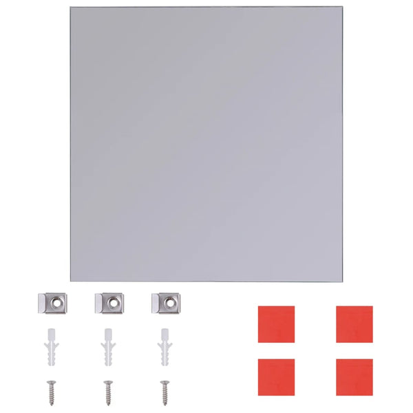 vidaXL Frameless Mirror Tiles Glass 16 pcs. 20.5 cm