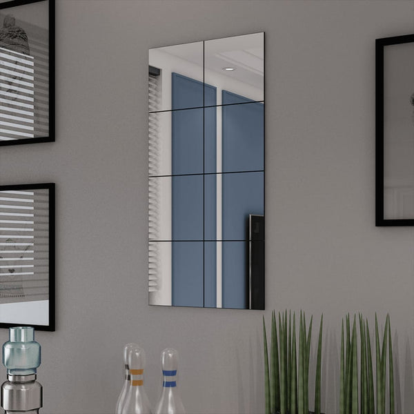 vidaXL Frameless Mirror Tiles Glass 16 pcs. 20.5 cm