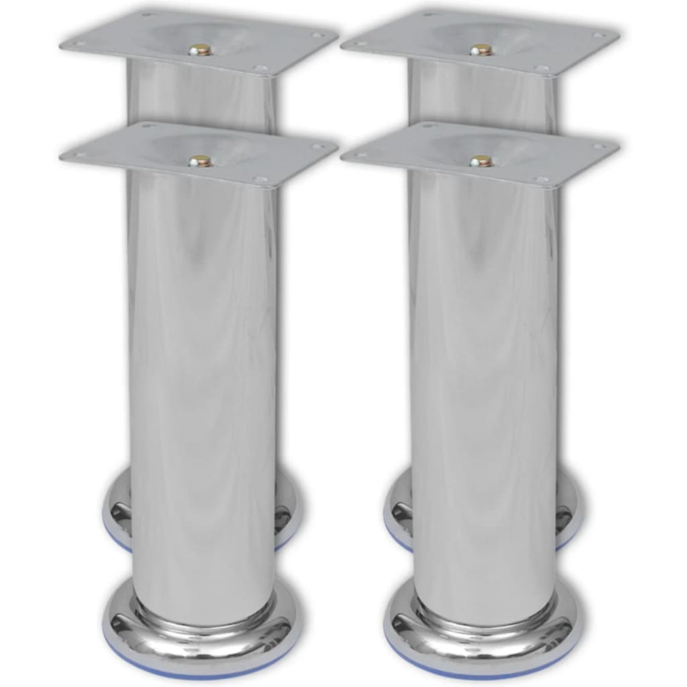 vidaXL Sofa Legs 8 pcs. Round Chrome 180 mm