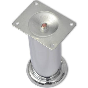 vidaXL Sofa Legs 8 pcs. Round Chrome 180 mm