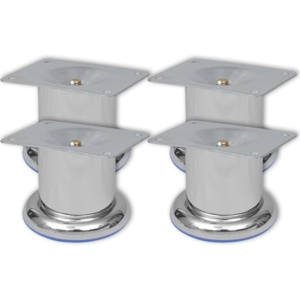 vidaXL Sofa Legs 8 pcs. Round Chrome 60 mm